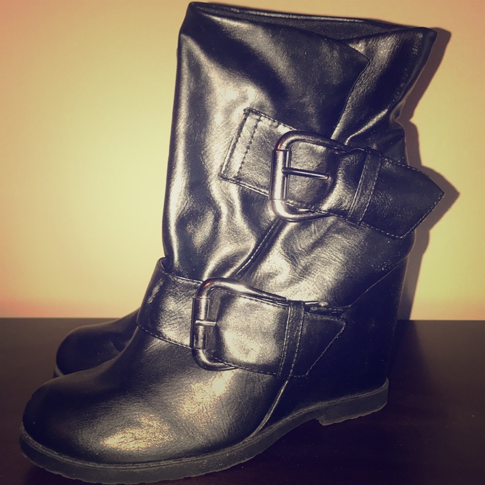 black belted boots